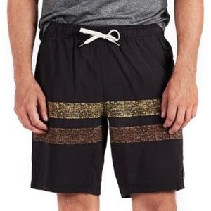 Vuori Men's Kore Shorts Black Saffron BNWT - Large